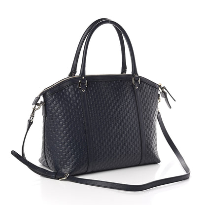 Gucci Soft Microguccissima Dome Satchel Navy 3 of 9