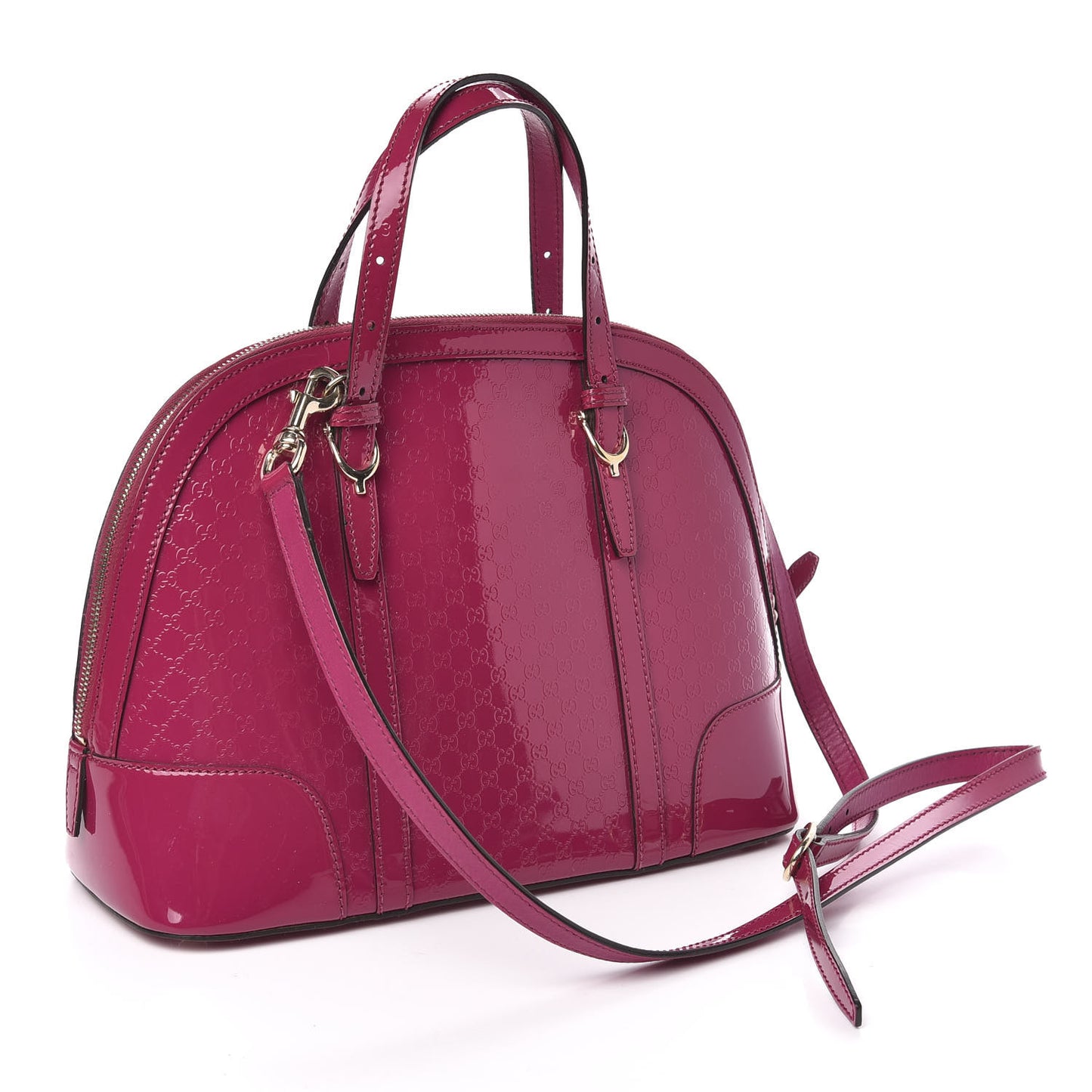 Patent Microguccissima Small Nice Top Handle Dome Bag Bright Bouganville