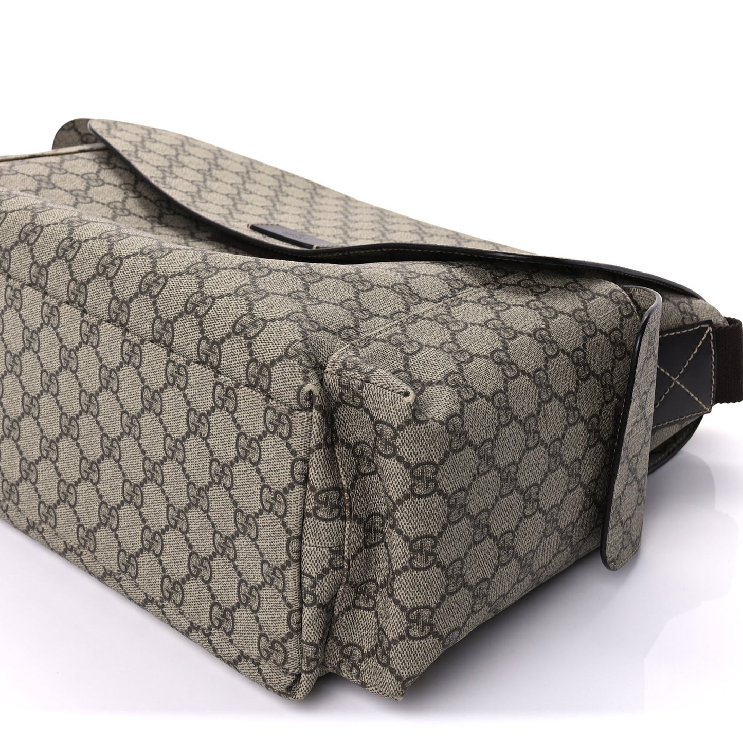 GG Plus Monogram Messenger Diaper Bag  Dark Brown