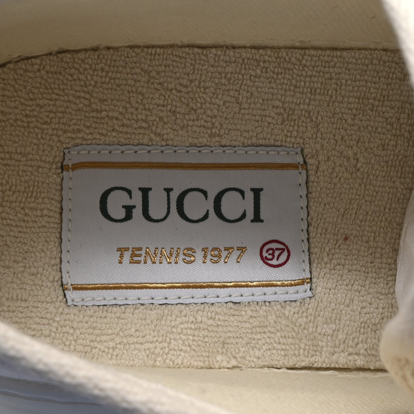 GG Monogram Womens 1977 Tennis Platform 52mm Sneakers 37 Great White Mystic White