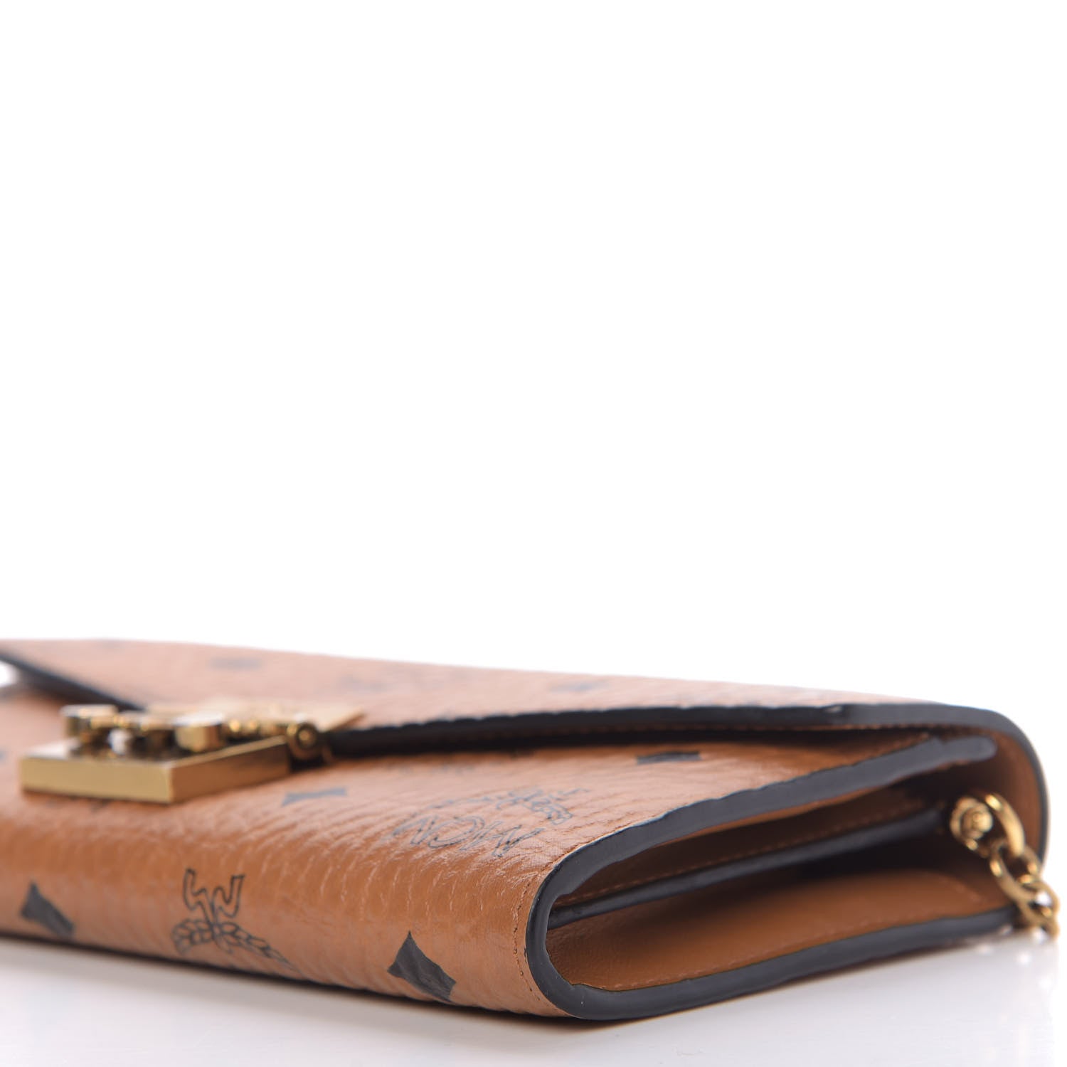 MCM Visetos Large Patricia Wallet On Chain Cognac 7 of 11