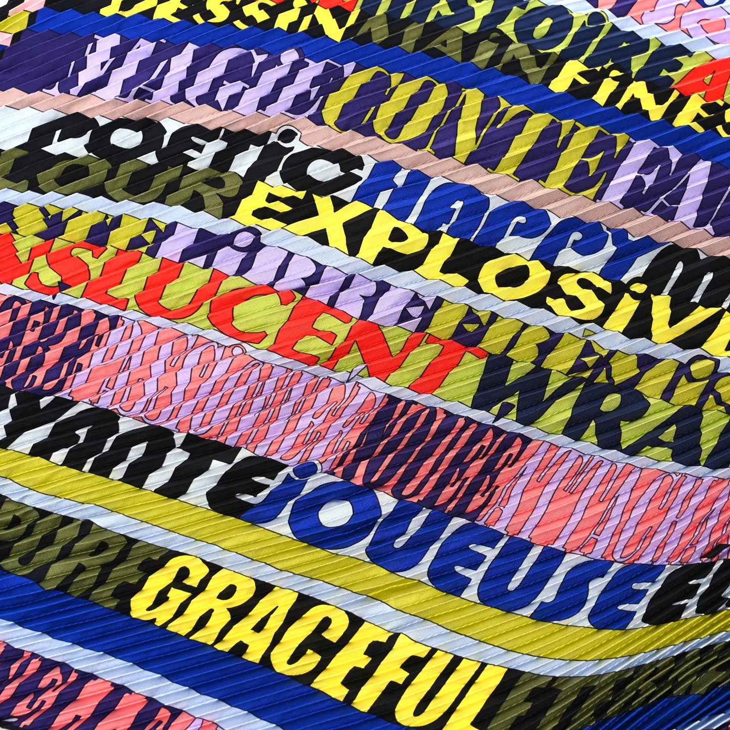 Silk Plisse Mots De Soie Scarf 90