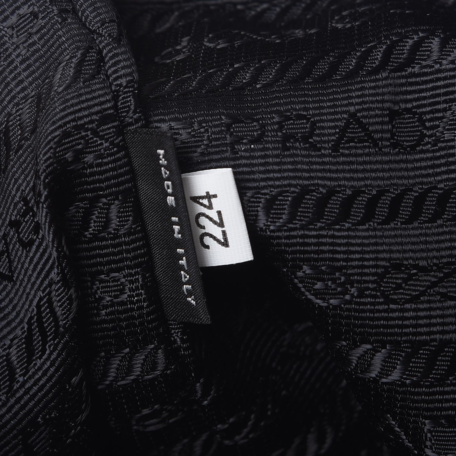 Prada Saffiano Tessuto Nylon Mini Bucket Crossbody Bag Black 9 of 9
