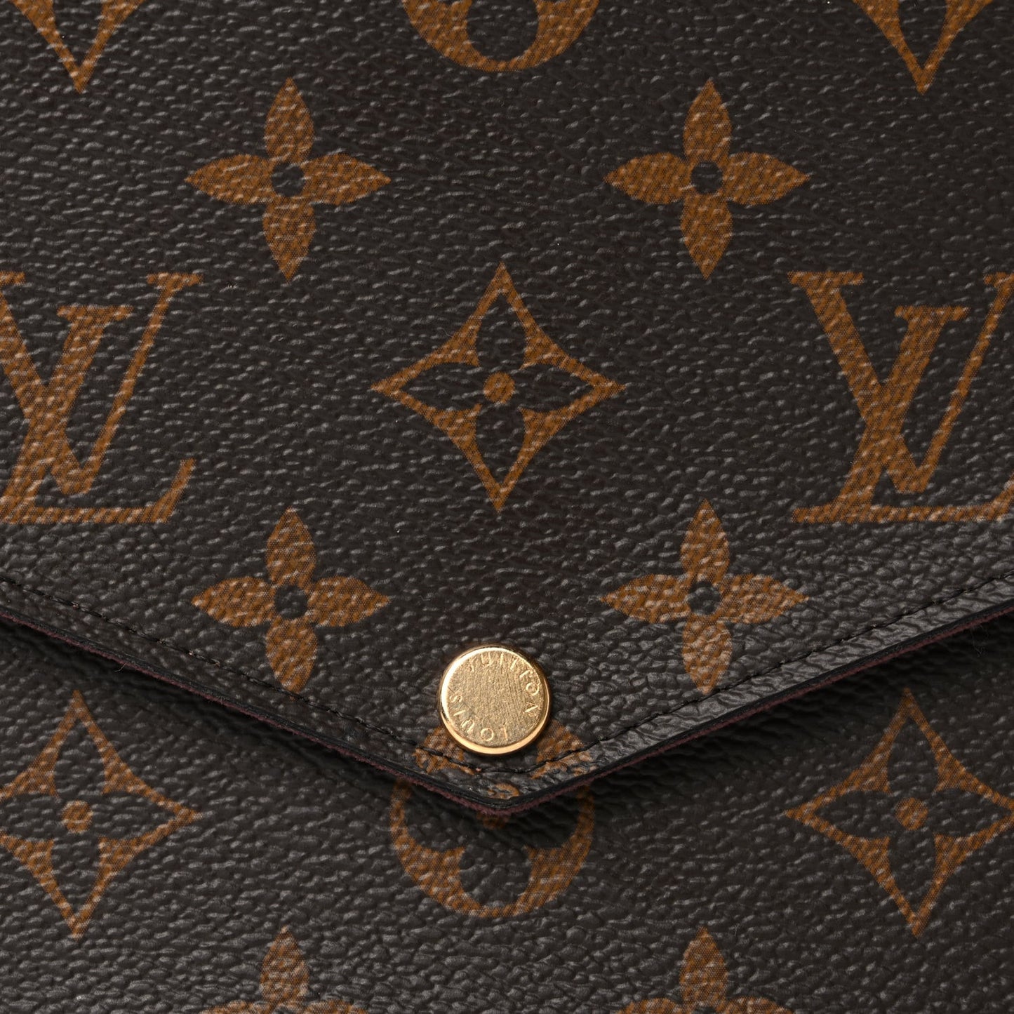 Monogram Pochette Felicie Chain Wallet Fuchsia