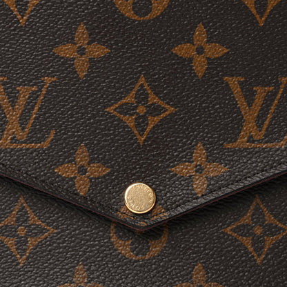 Louis Vuitton Monogram Pochette Felicie Chain Wallet Fuchsia 7 of 9