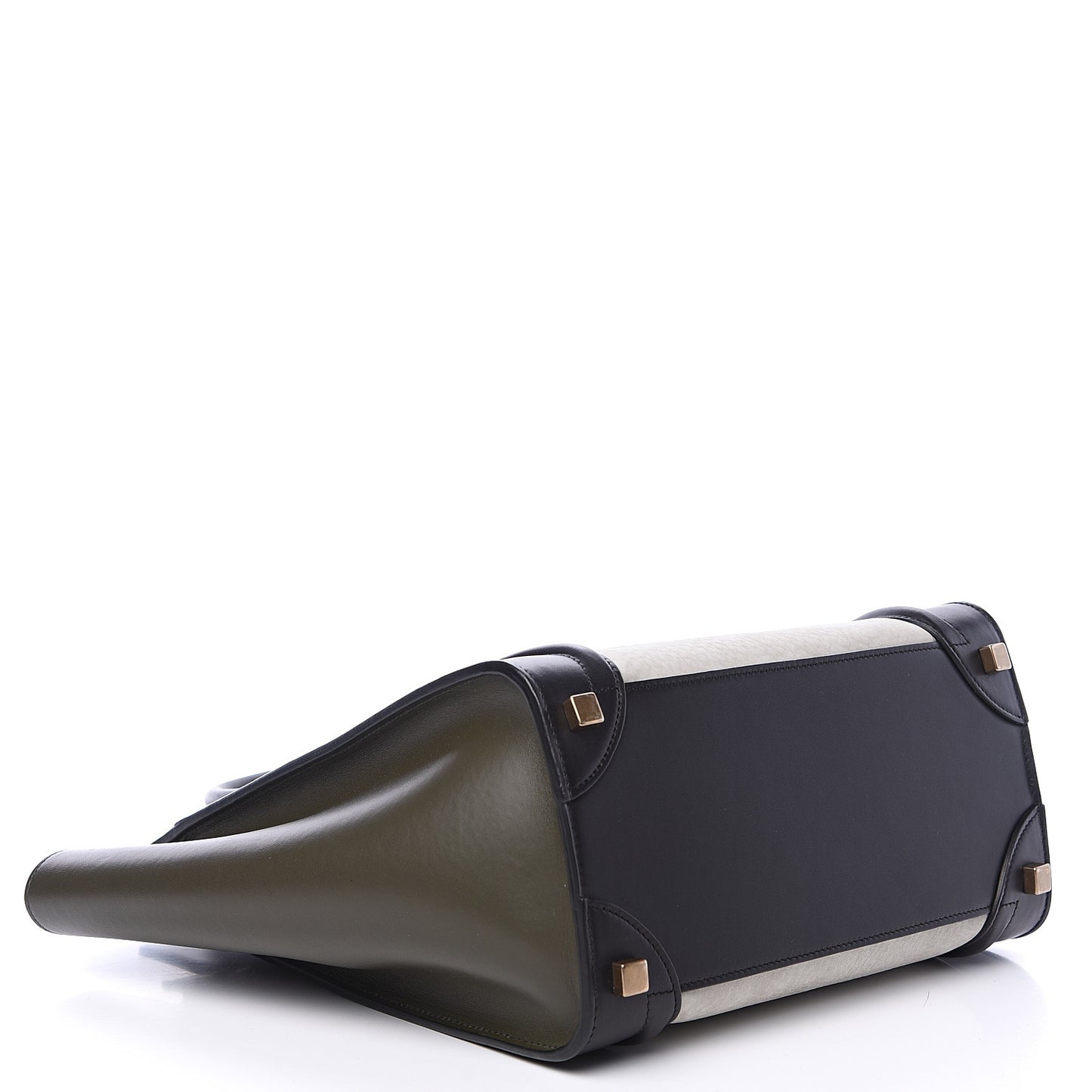 Nubuck Smooth Calfskin Micro Tri-Color Luggage Olive