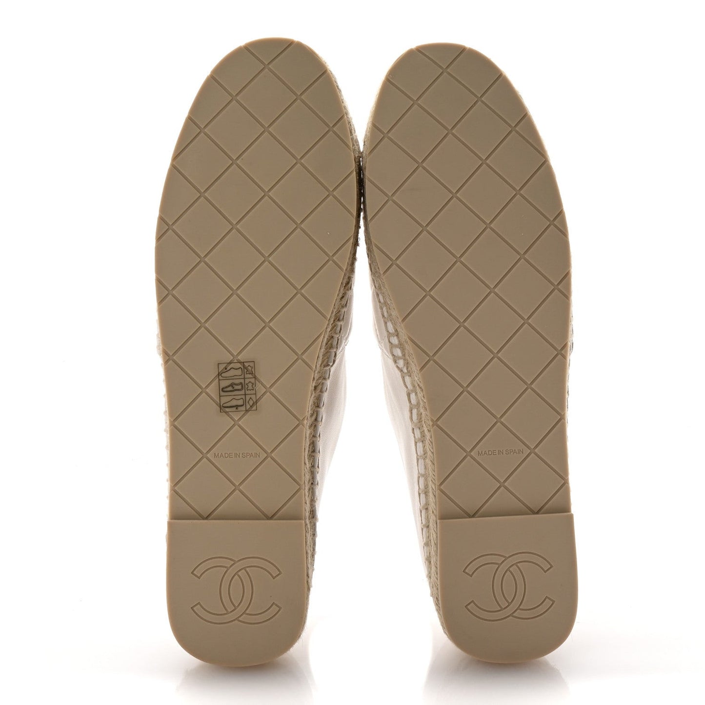 Lambskin Quilted CC Espadrilles 41 White