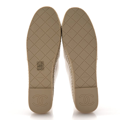 Chanel Lambskin Quilted CC Espadrilles 41 White 6 of 7