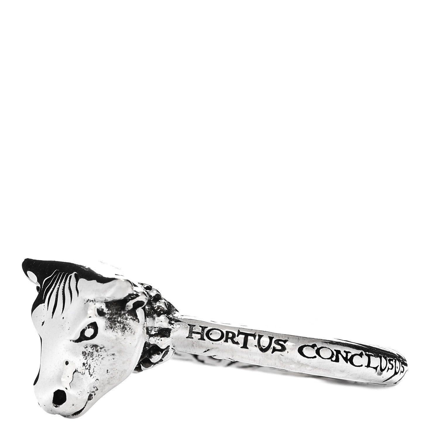 Gucci Sterling Silver Anger Forest Bull's Head Ring 54 6.75 3 of 5