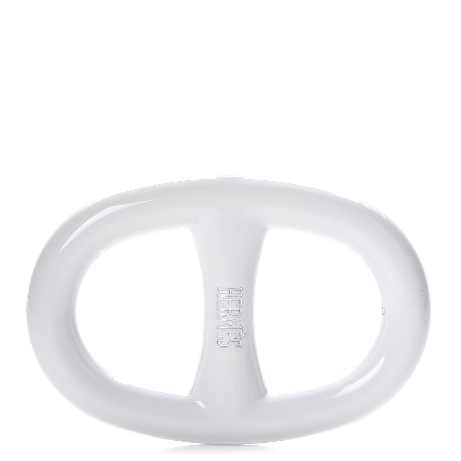 Hermes Lacquer Chaine D Ancre Scarf Ring White 1 of 4