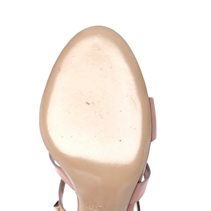 Valentino Garavani Nappa Rockstud Cage Sandals 39.5 Rose 8 of 12