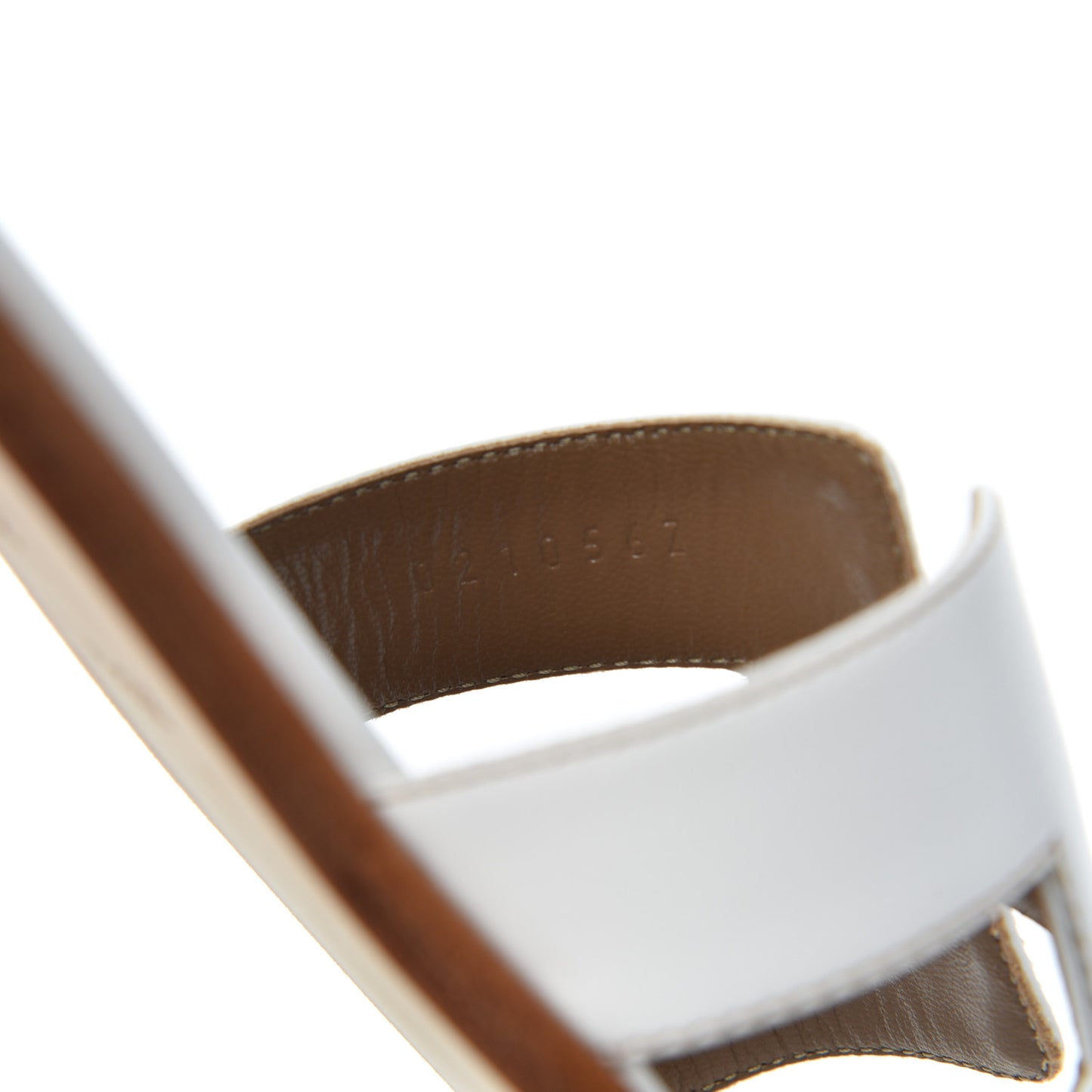 Box Calfskin Oran Sandals 36 White