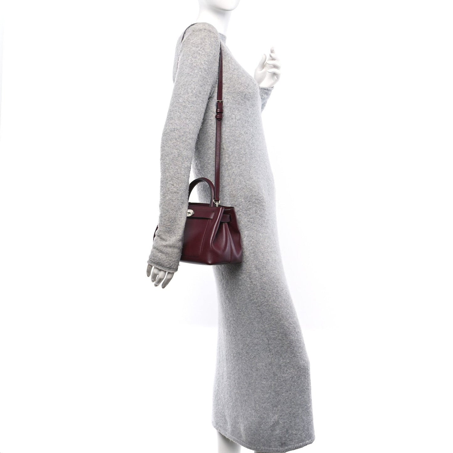 Silky Calfskin Small Islington Black Cherry