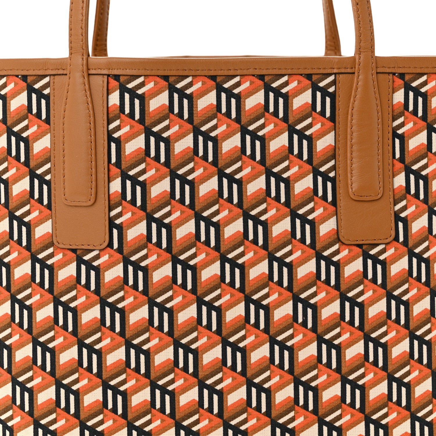 MCM Visetos Small Liz Reversible Shopper Tote Cognac 12 of 17