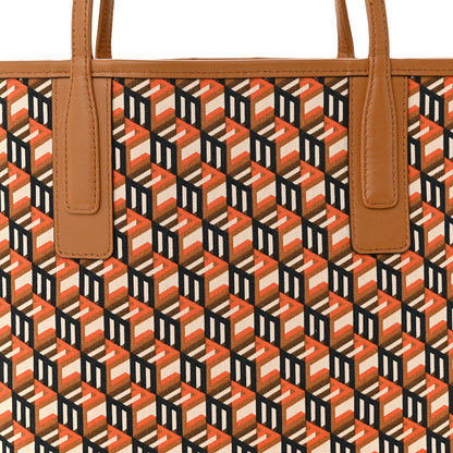 MCM Visetos Small Liz Reversible Shopper Tote Cognac 12 of 17