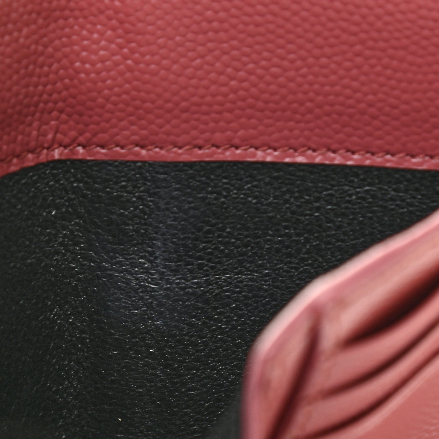 Saint Laurent Grain De Poudre Matelasse Chevron Monogram Compact Zip Around Wallet Dark Rose 11 of 11