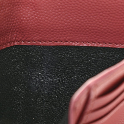 Saint Laurent Grain De Poudre Matelasse Chevron Monogram Compact Zip Around Wallet Dark Rose 11 of 11