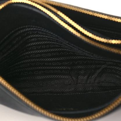 Prada Vitello Phenix Double Zip Crossbody Bag Black 7 of 11