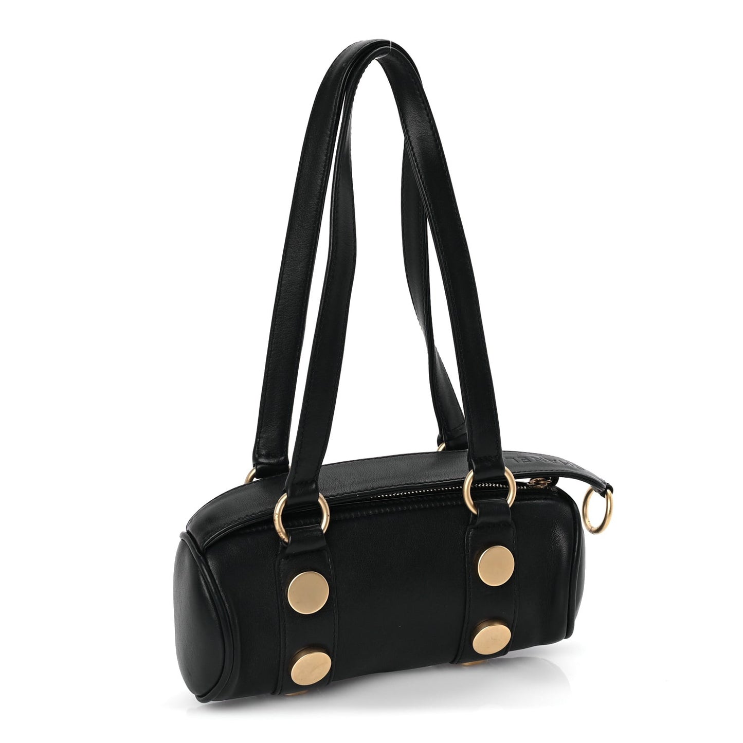 Lambskin Studded CC Barrel Bag Black