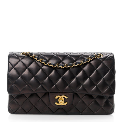 Chanel Lambskin Quilted Medium Double Flap Black 1 of 11