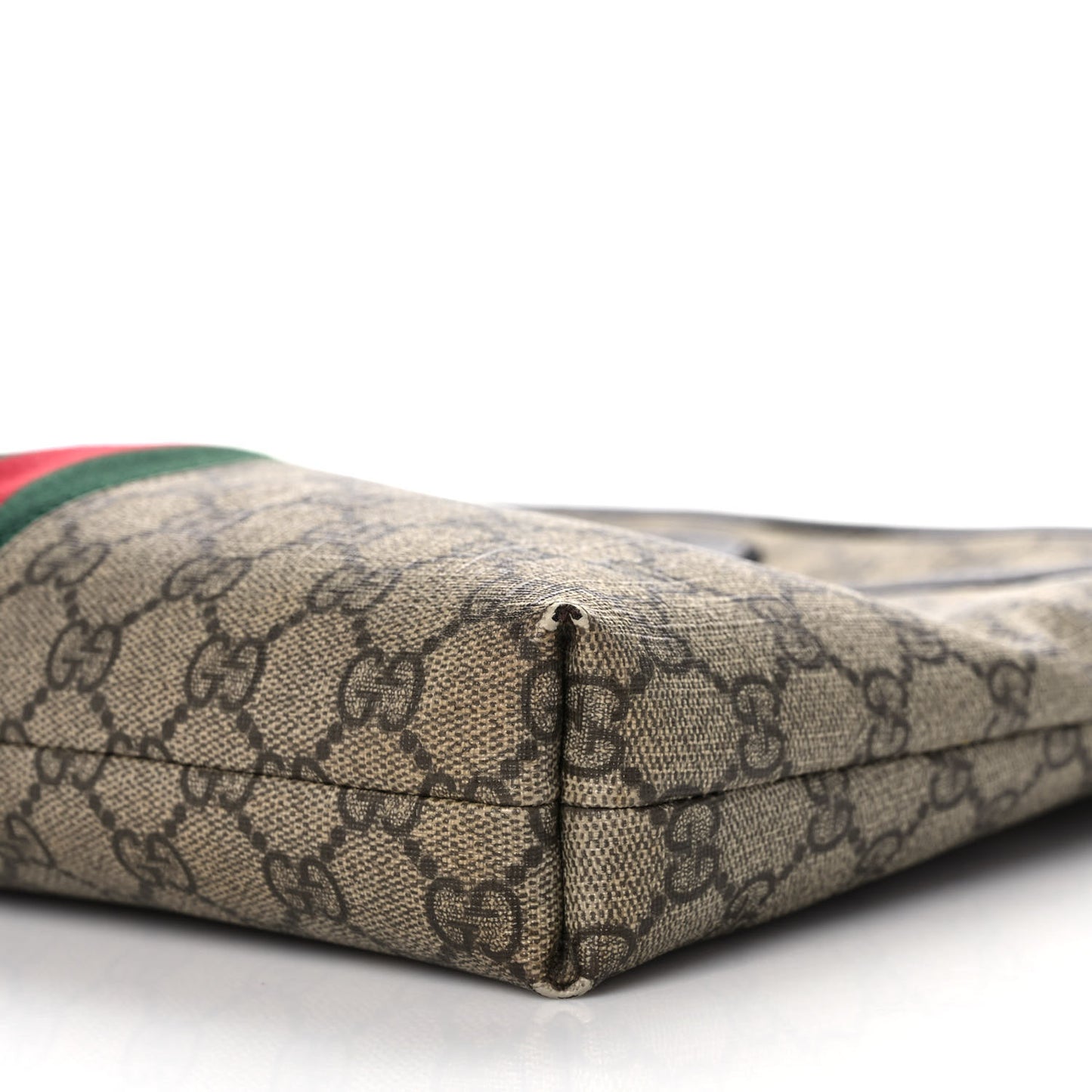 GG Monogram Web Flat Messenger Bag Dark Brown