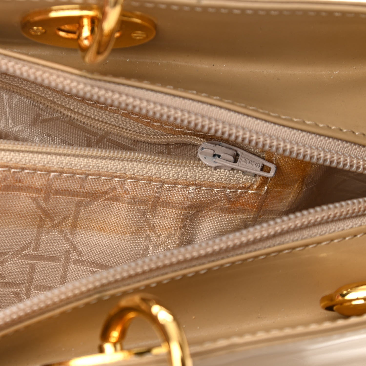 Christian Dior Patent Large Lady Dior Beige 11 of 14