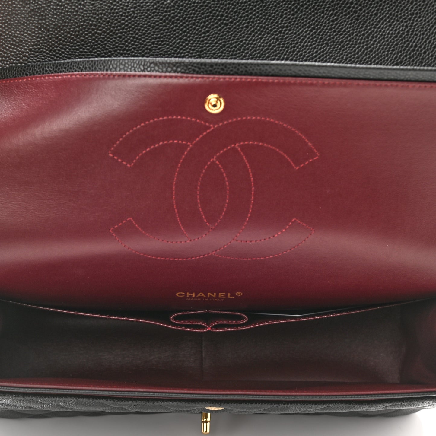 Caviar Quilted Maxi Double Flap Black