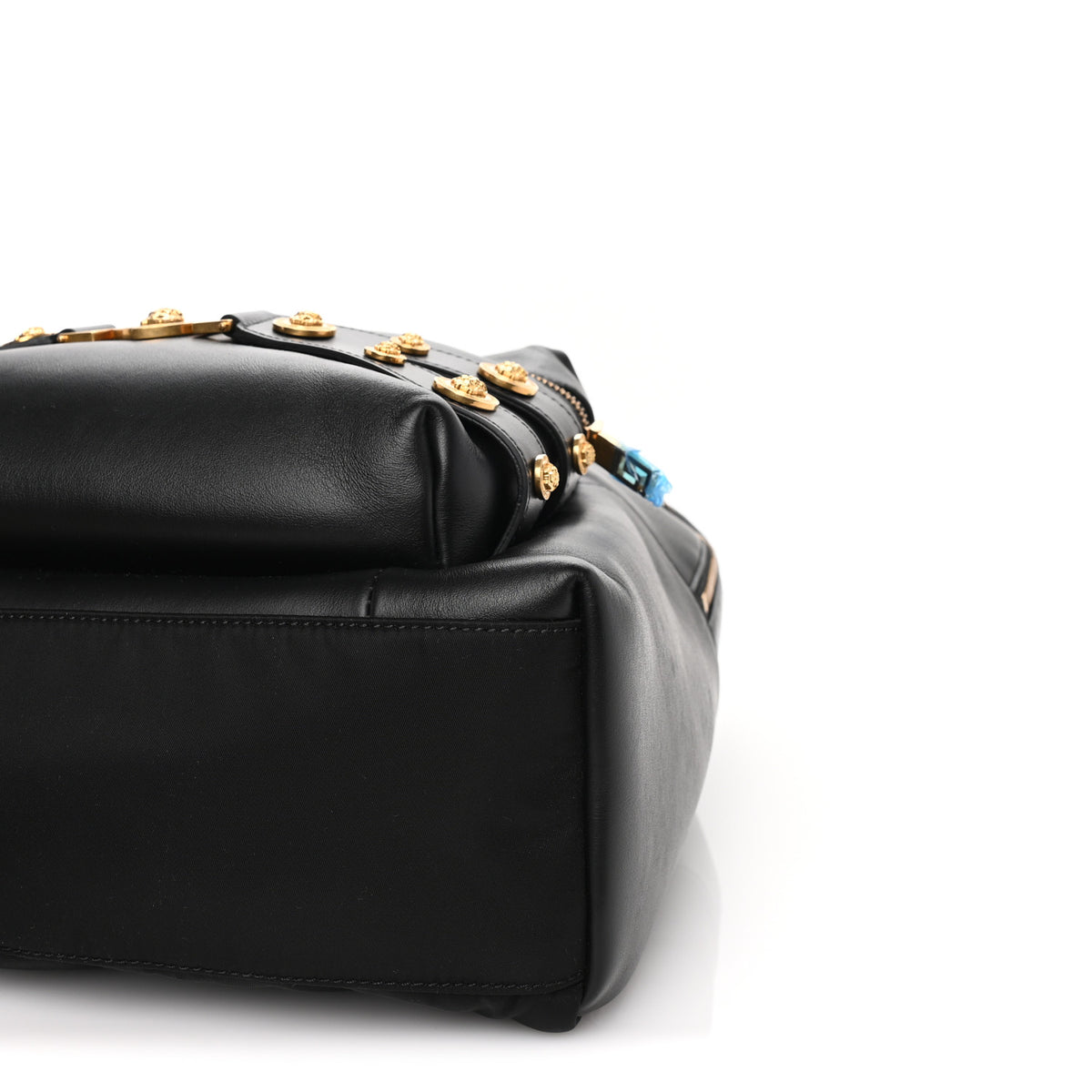Versace Calfskin Medallion Tribute Backpack Black 8 of 8