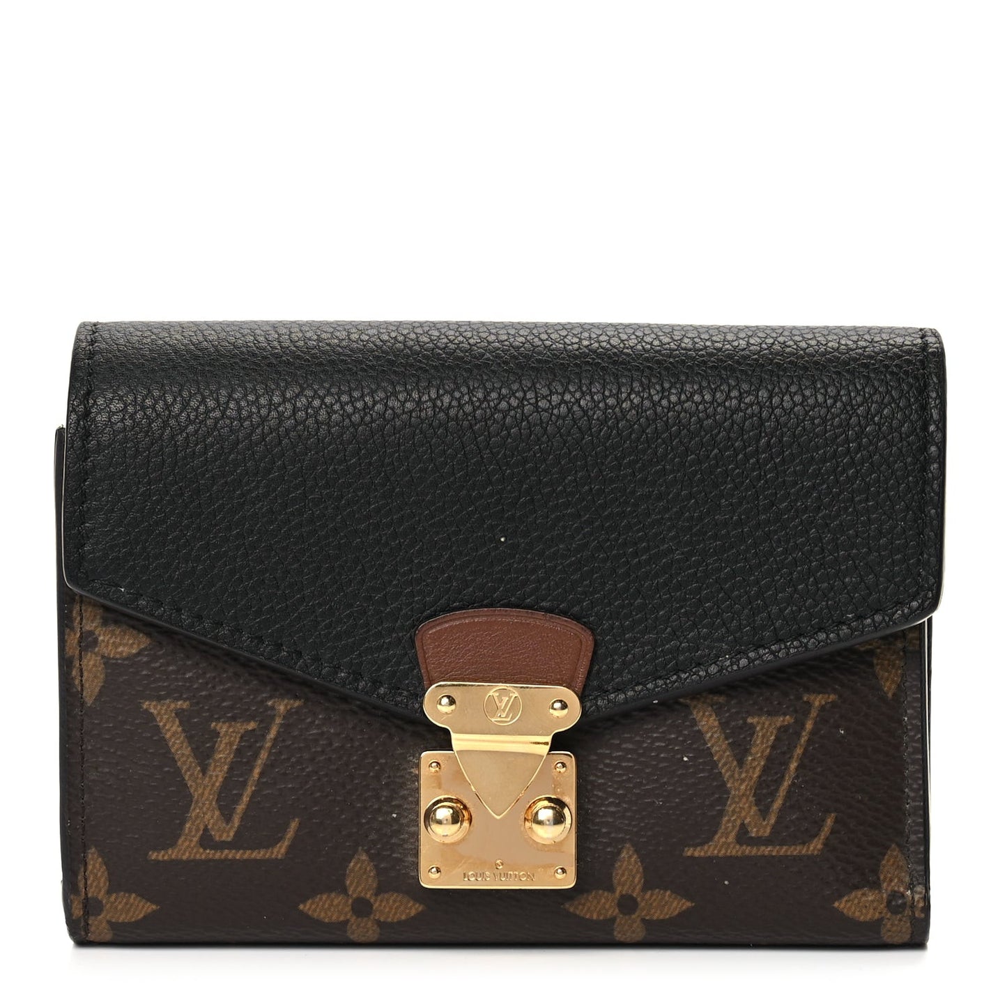 LOUIS VUITTON Monogram Pallas Compact Wallet NM Black