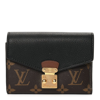Louis Vuitton LOUIS VUITTON Monogram Pallas Compact Wallet NM Black 1 of 9