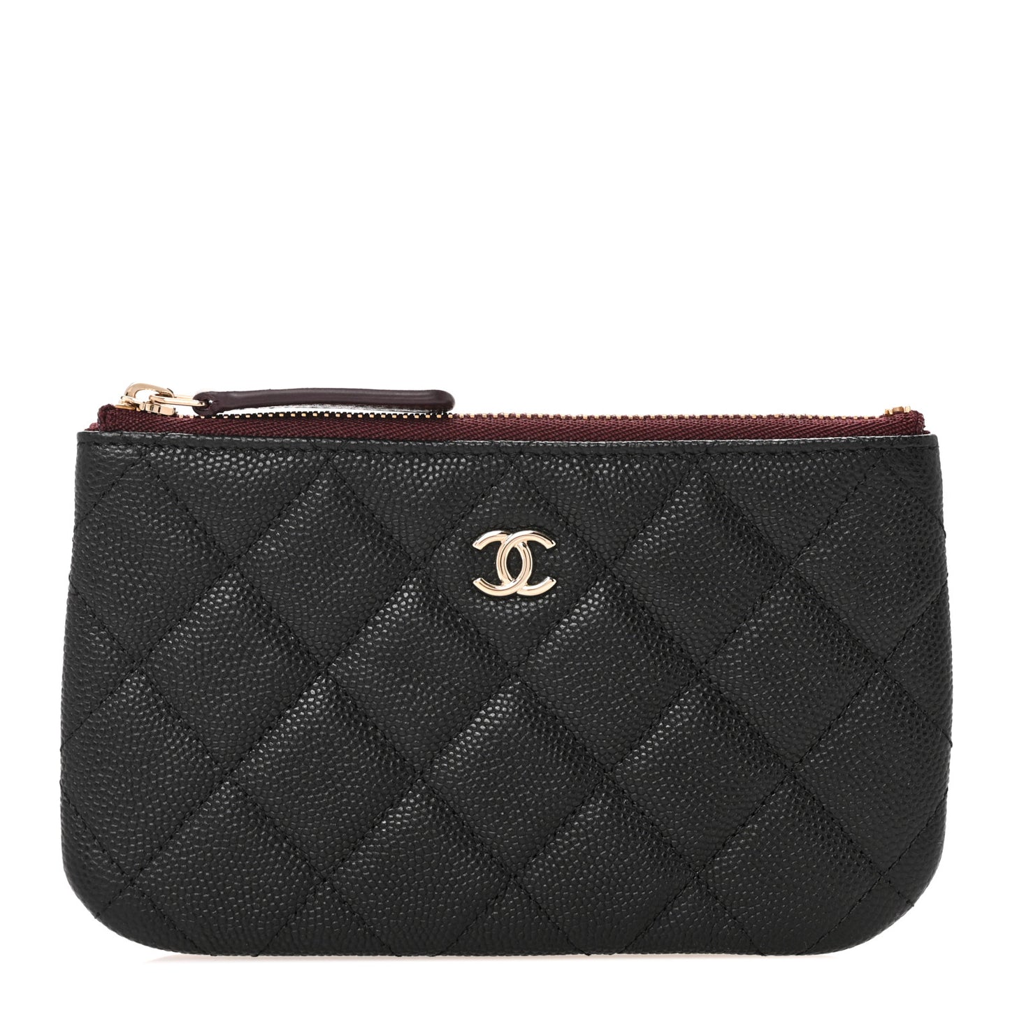 Caviar Quilted Small Pouch Black