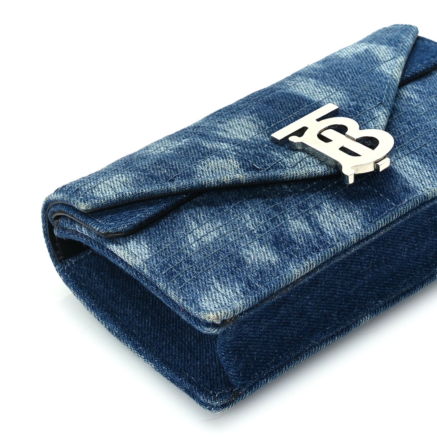 Burberry Denim Quilted Lola Clutch Blue 7 of 8