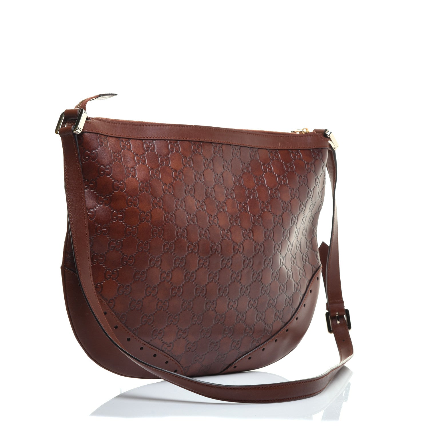 Gucci Guccissima Punch Shoulder Bag Brown 3 of 9