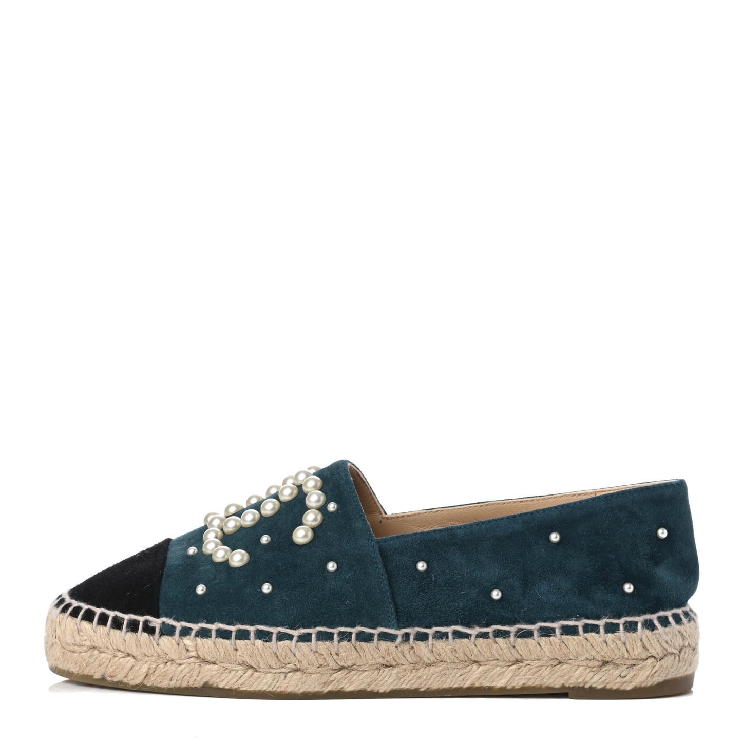 Suede Pearl CC Espadrilles 36 Teal