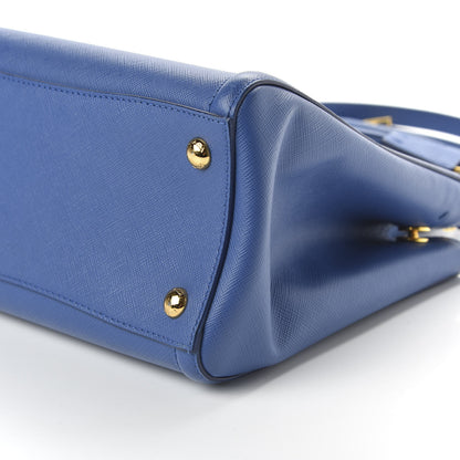 Prada Saffiano Lux Small Tote Azzurro 7 of 9