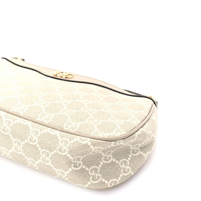 Gucci GG Supreme Monogram Textured Dollar Calfskin Small Ophidia Hobo  Beige/Mystic White/Oatmeal 8 of 8