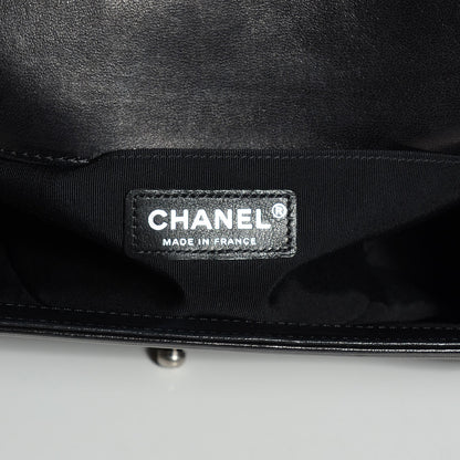 Chanel Lambskin Stitched Medium Boy Flap Black 7 of 8
