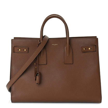Saint Laurent Grained Calfskin Large Souple Sac De Jour  Cinnamon 1 of 8