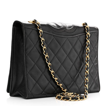 Chanel Lambskin Quilted CC Small Single Flap Black 3 of 14