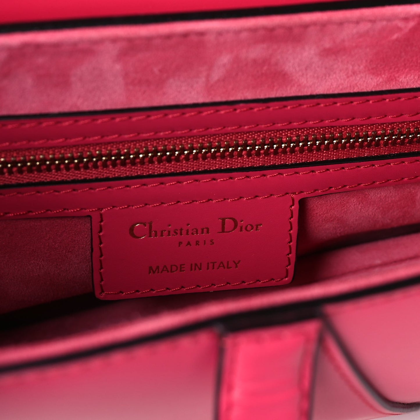 Supple Calfskin Saddle Bag With Strap Passion Pink