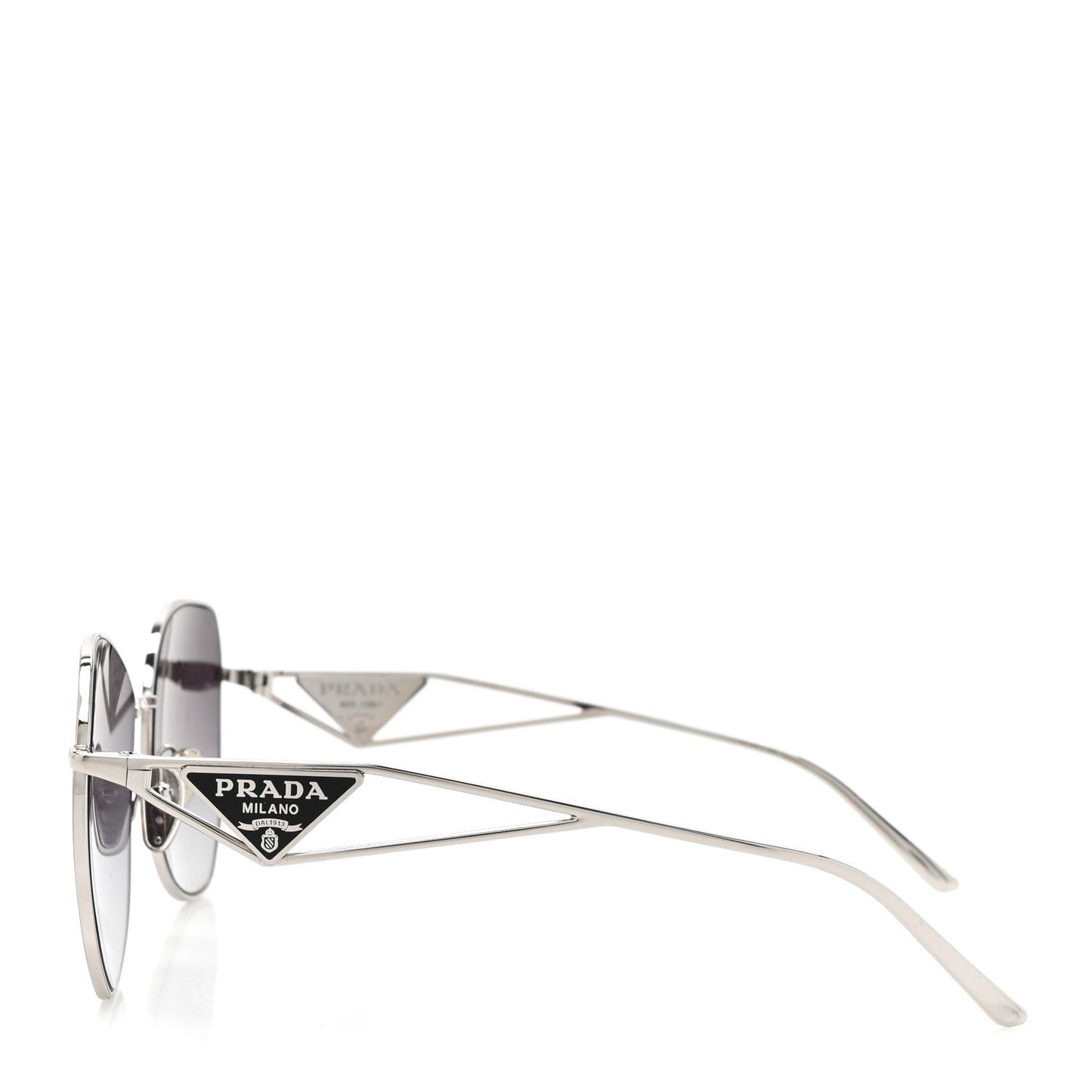 Metal Symbole Triangle Logo Sunglasses SPR57Y Smoky Grey