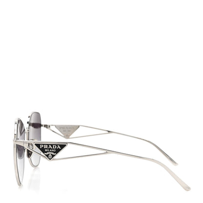 Prada Metal Symbole Triangle Logo Sunglasses SPR57Y Smoky Grey 3 of 7