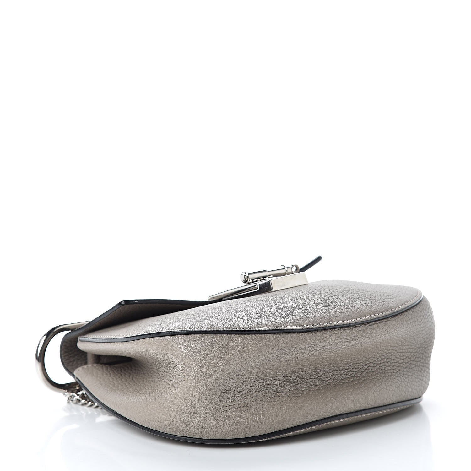 Chloe Grained Lambskin Mini Drew Shoulder Bag Cashmere Grey 4 of 19