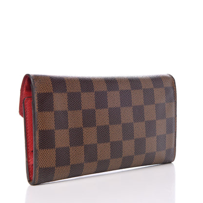 Louis Vuitton Damier Ebene Josephine Wallet Red 3 of 16