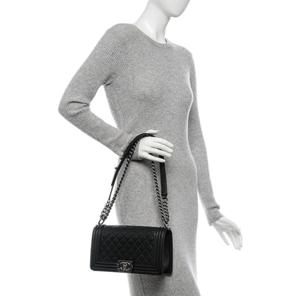 Chanel Caviar Quilted Medium Boy Flap Black 2 of 7