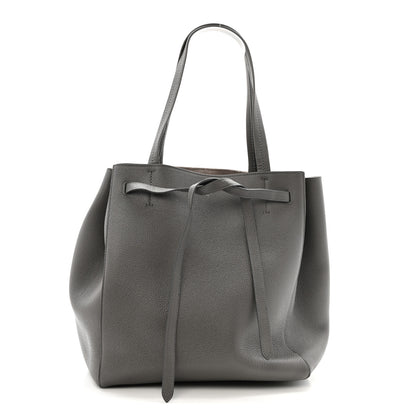 Celine Soft Grained Calfskin Small Belt Cabas Phantom Grey 1 of 11