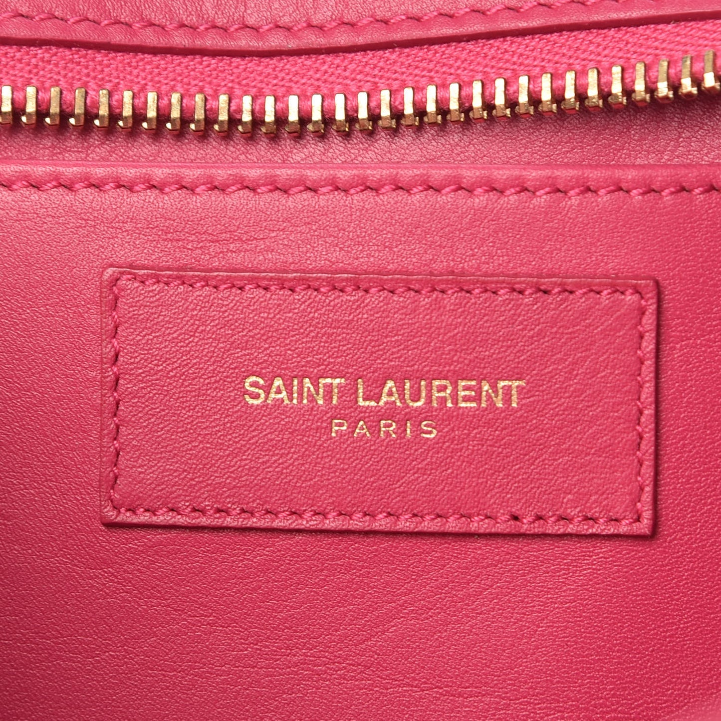 Calfskin Small Classic Y Cabas Fuchsia