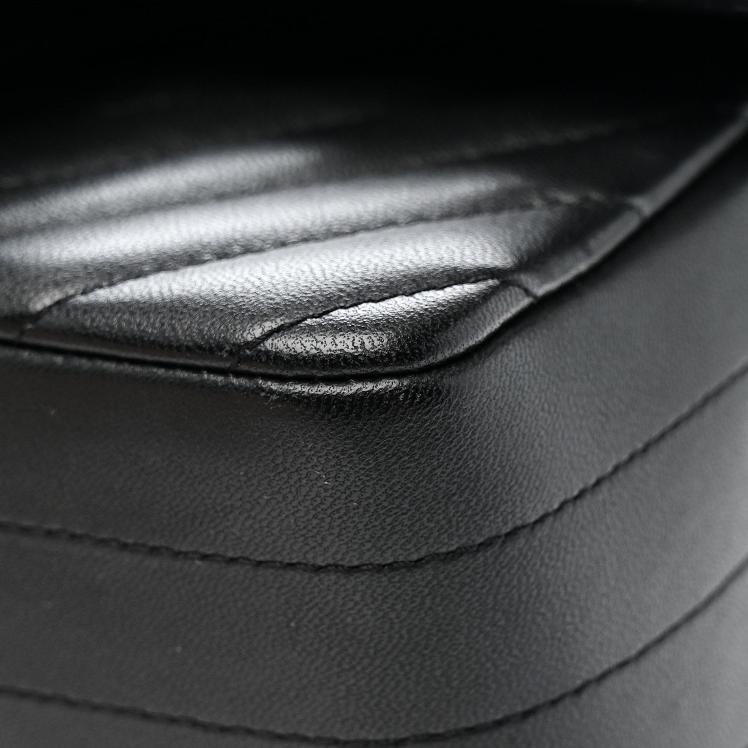 Chanel Lambskin Chevron Quilted Mini Rectangular Flap Black 14 of 15