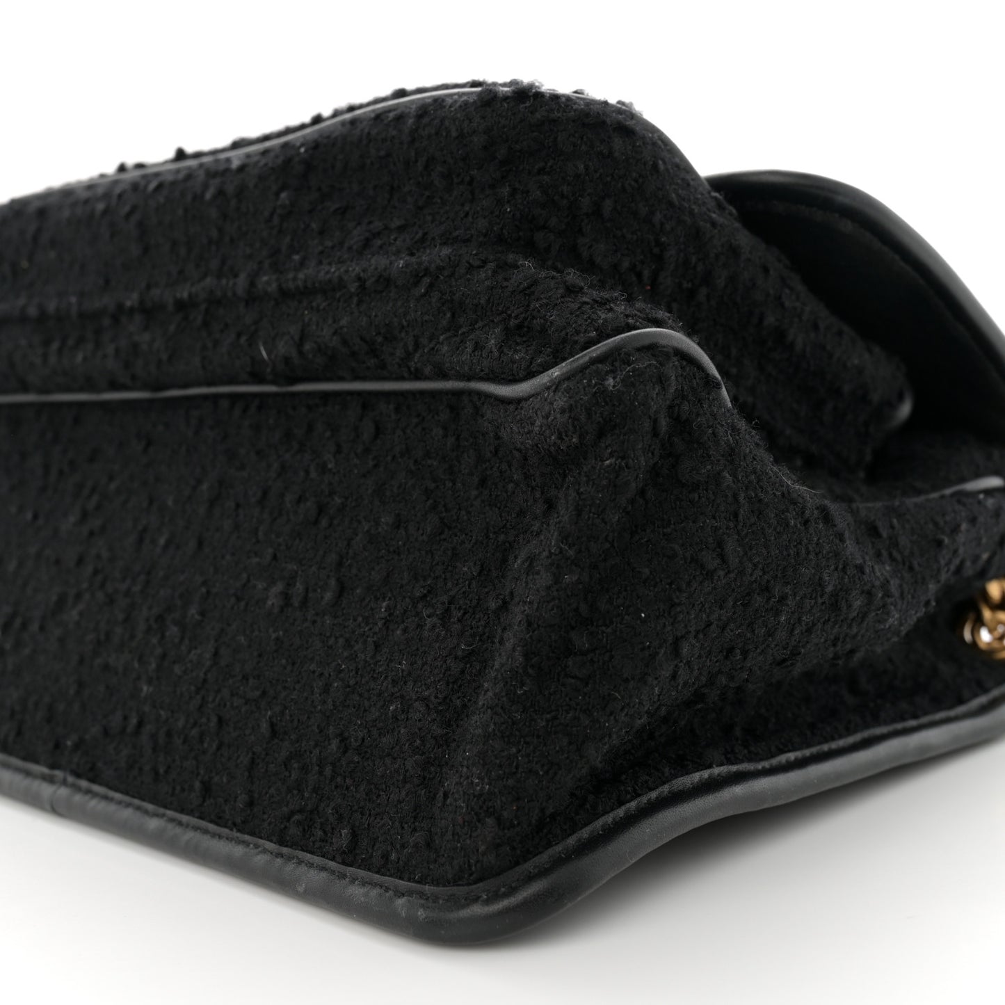 Boucle Tweed Monogram Medium Niki Chain Satchel Black