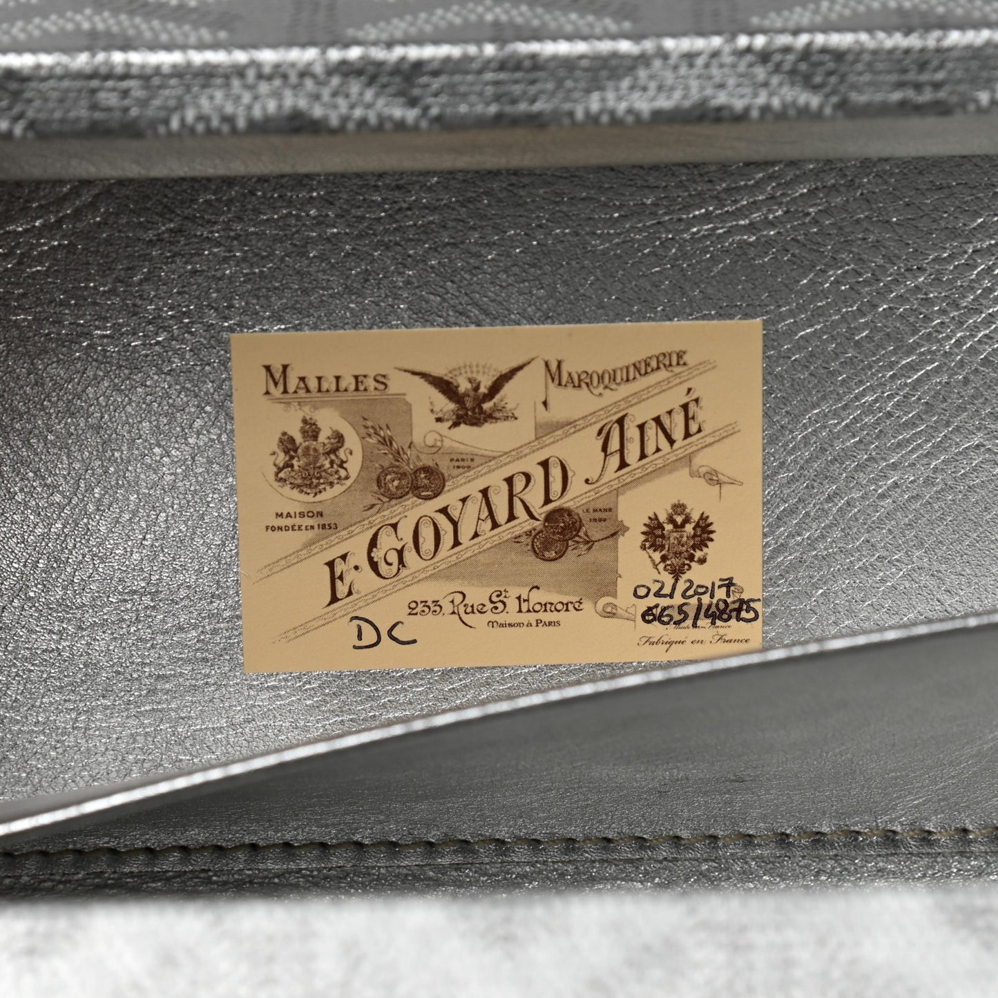 Goyardine Saint Honore Clutch Silver